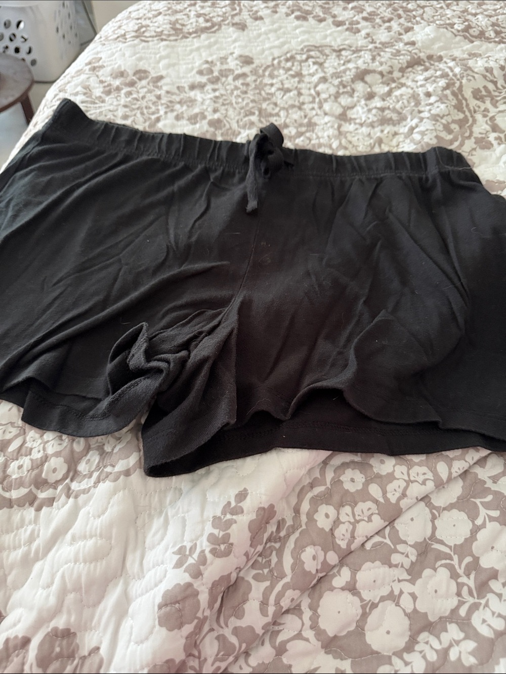 Danskin Black Women's Lounge Sleep Shorts with Drawstring
